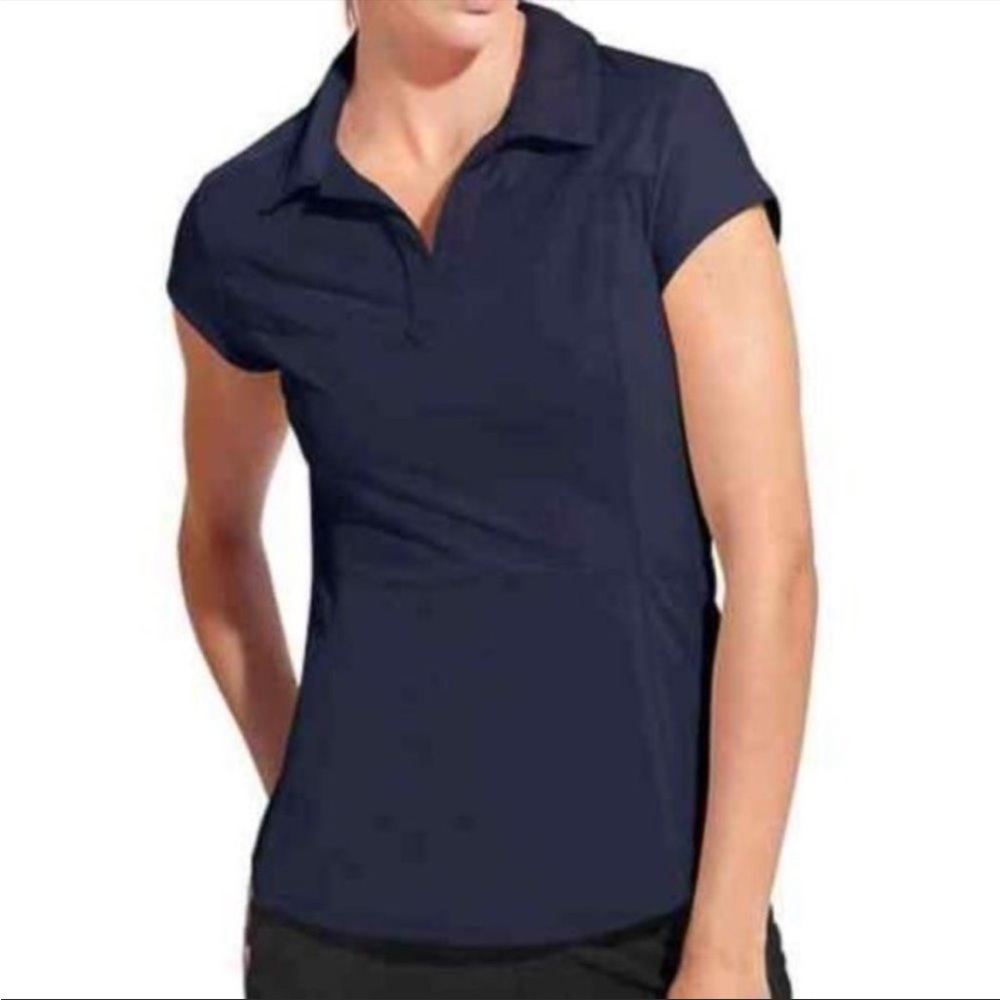 Athlete On Bar Polo Shirt in Navy Blue